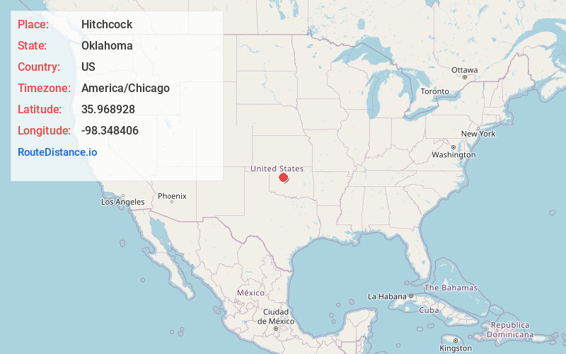 Map of Hitchcock