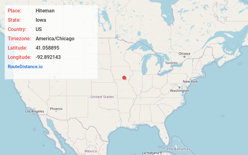 Map of Hiteman