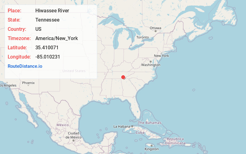 Map of Hiwassee River