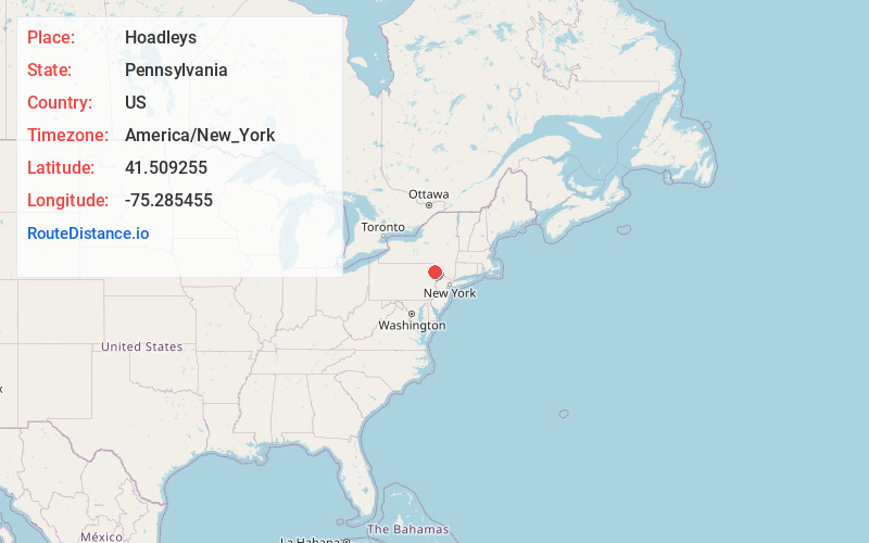 Map of Hoadleys