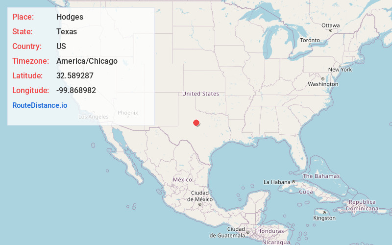 Map of Hodges
