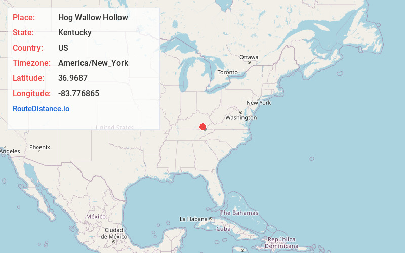 Map of Hog Wallow Hollow