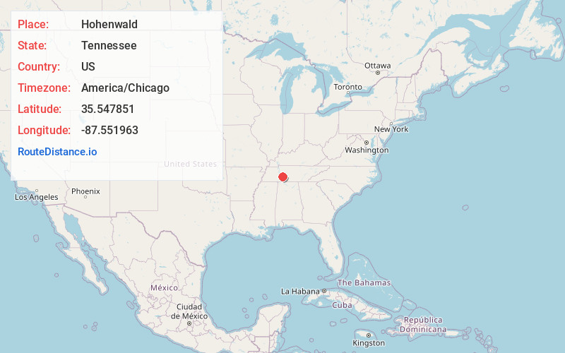 Map of Hohenwald