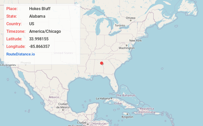 Map of Hokes Bluff