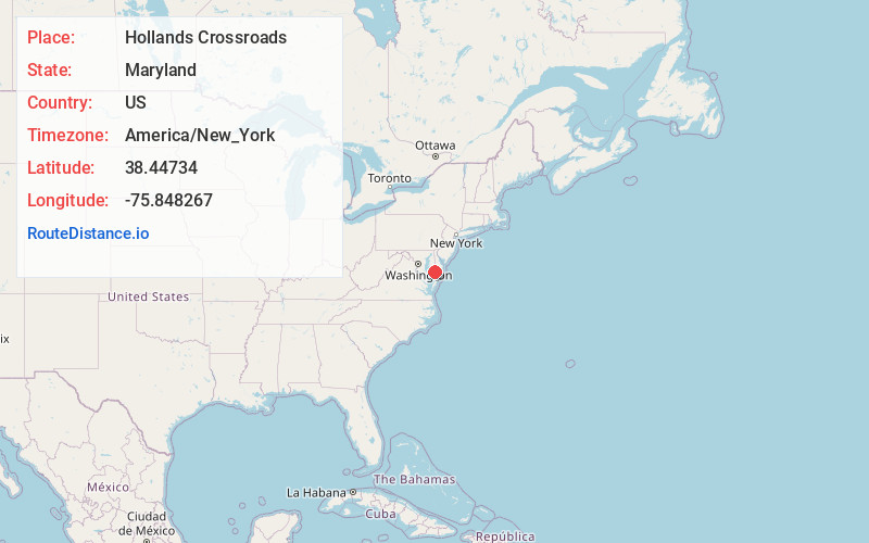 Map of Hollands Crossroads