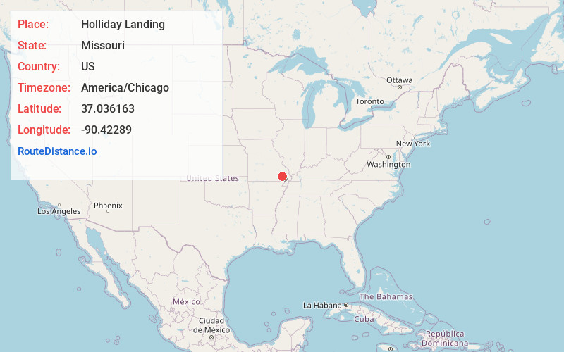 Map of Holliday Landing