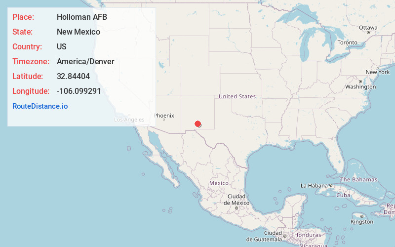 Map of Holloman AFB