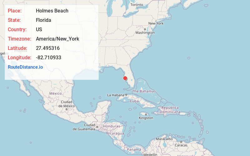 Map of Holmes Beach