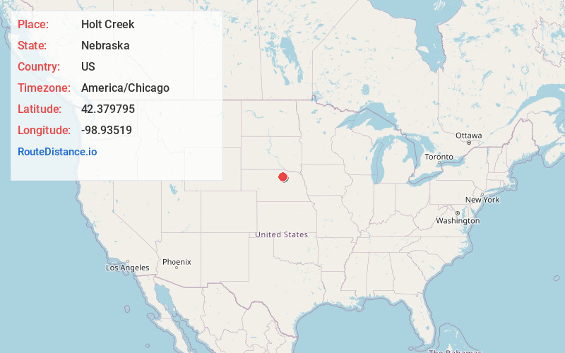 Map of Holt Creek