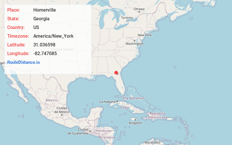 Map of Homerville