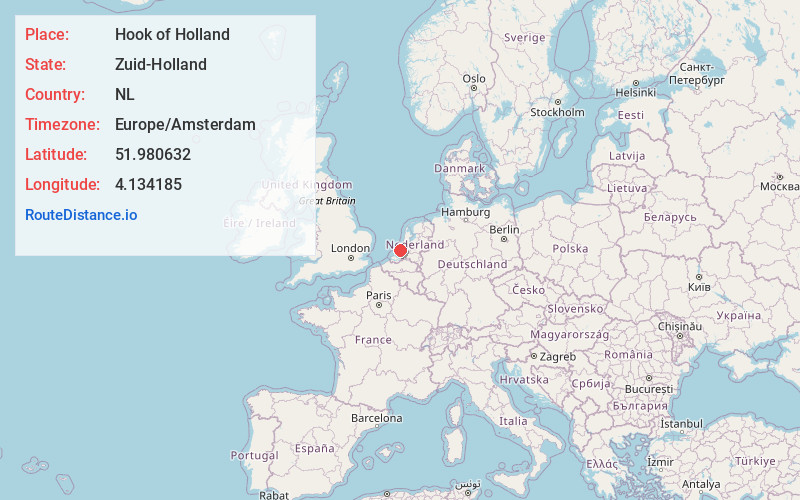 Map of Hook of Holland
