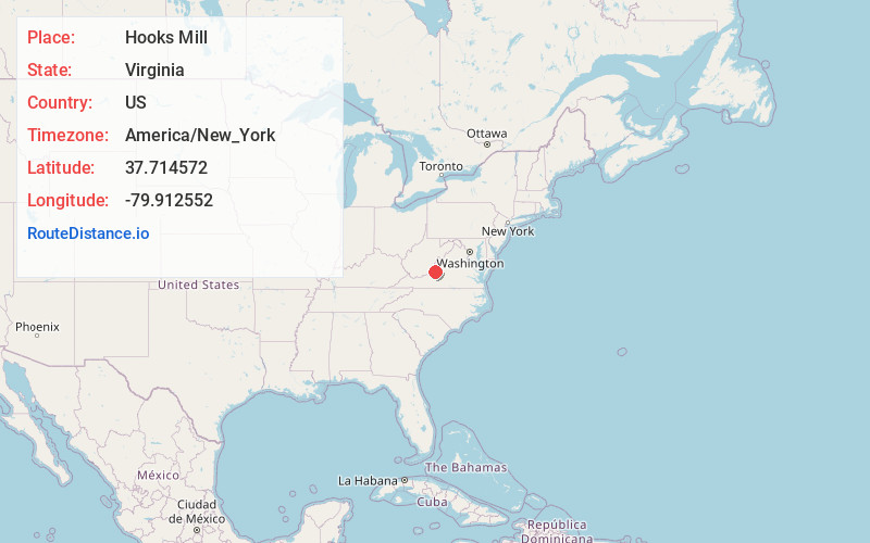 Map of Hooks Mill