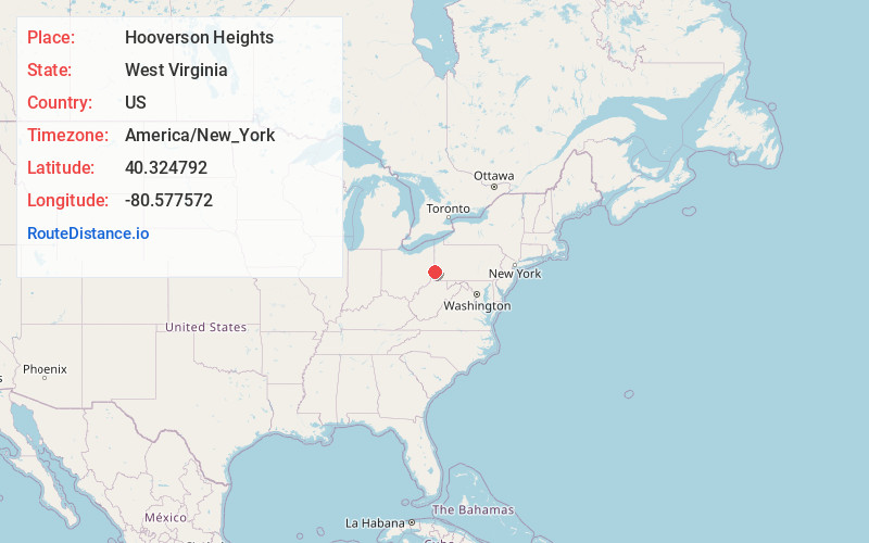 Map of Hooverson Heights