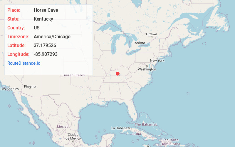 Map of Horse Cave