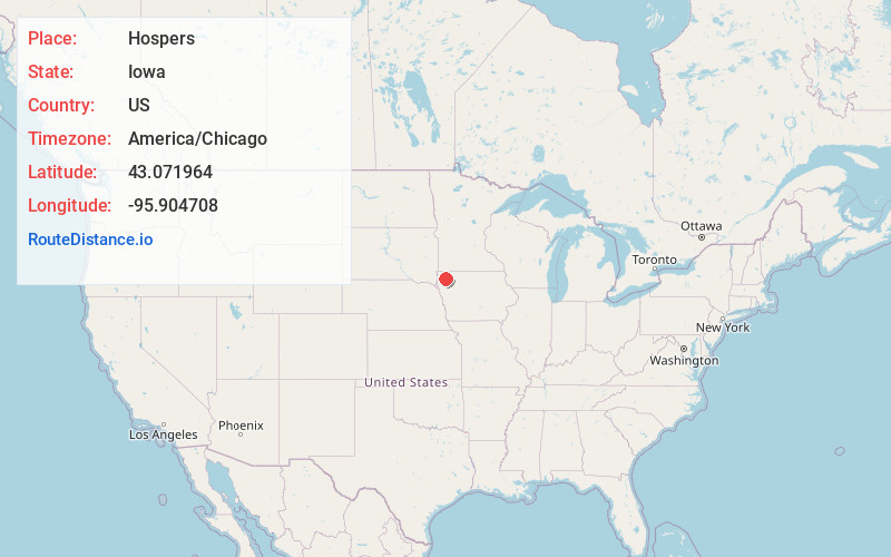 Map of Hospers