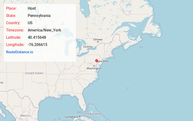 Map of Host