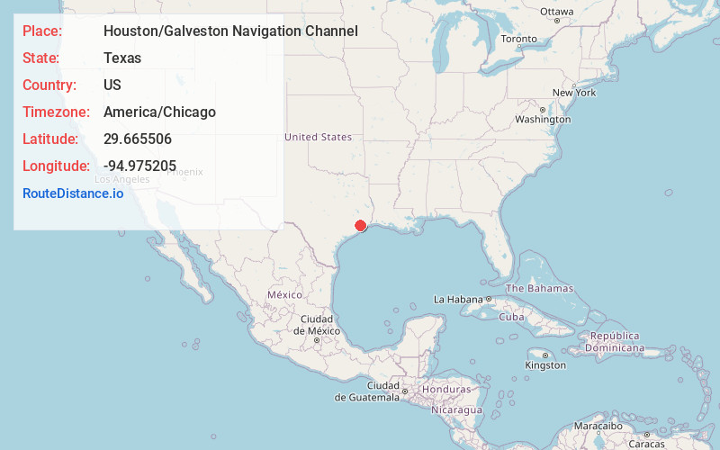 Map of Houston/Galveston Navigation Channel