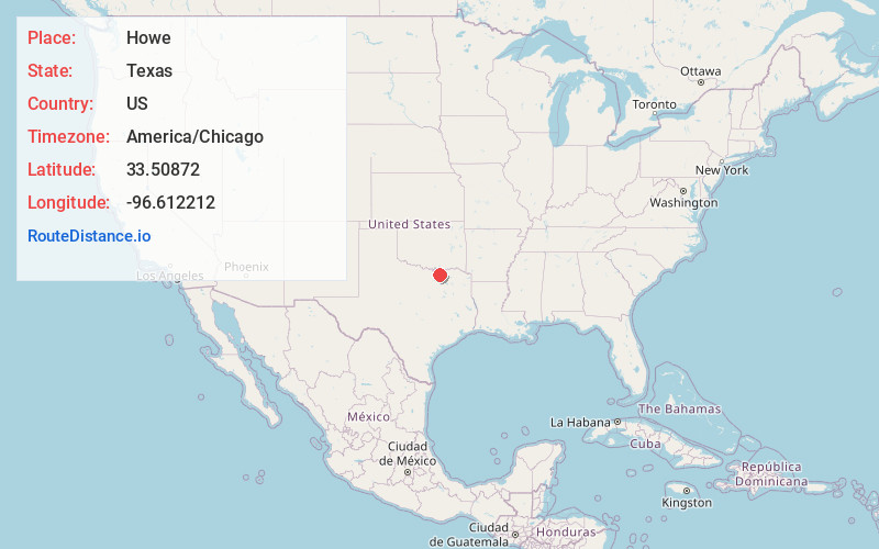 Map of Howe
