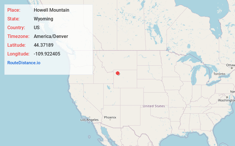 Map of Howell Mountain