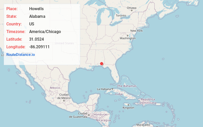 Map of Howells