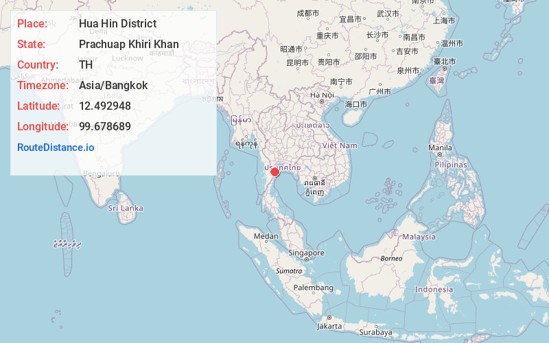 Map of Hua Hin District