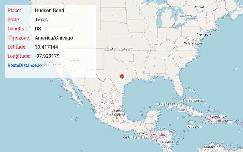 Map of Hudson Bend