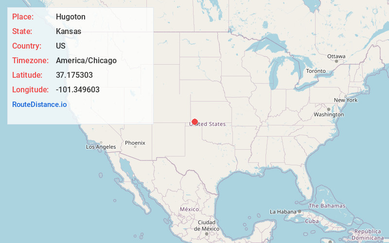 Map of Hugoton