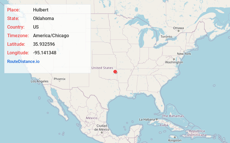 Map of Hulbert