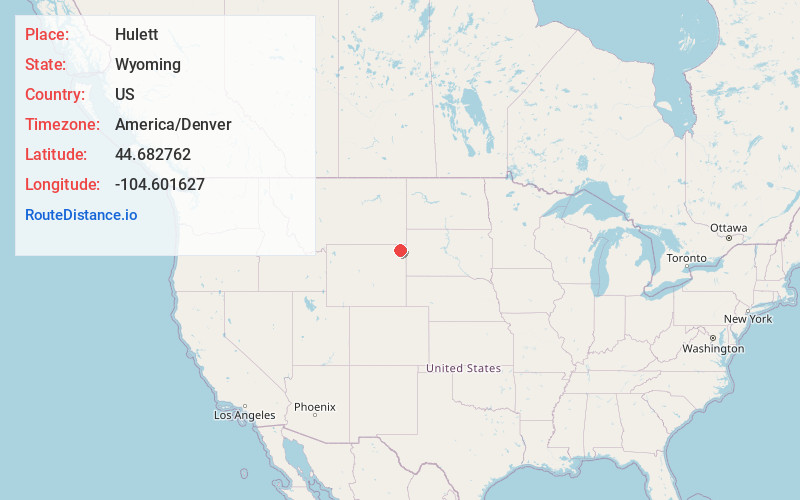 Map of Hulett