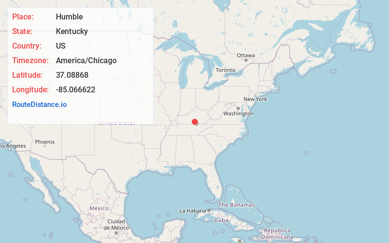 Map of Humble