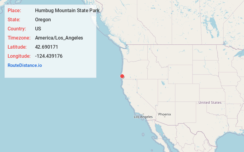 Map of Humbug Mountain State Park