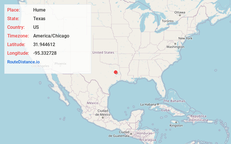 Map of Hume