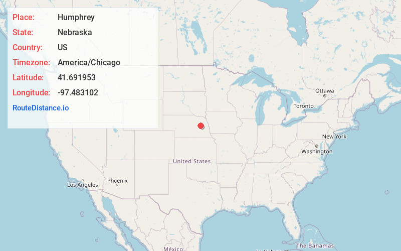 Map of Humphrey