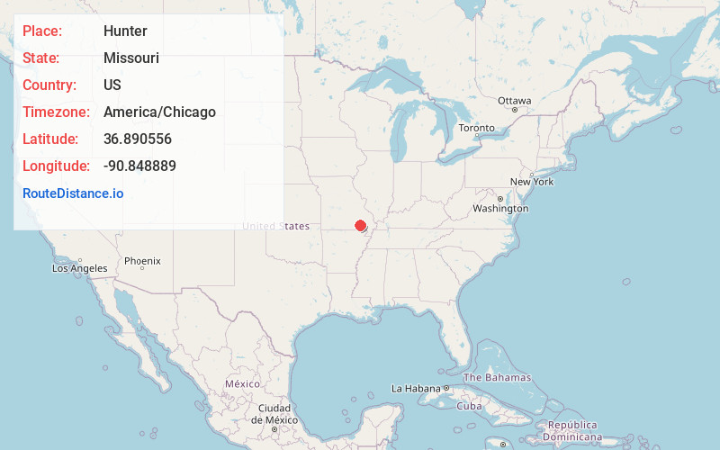 Map of Hunter