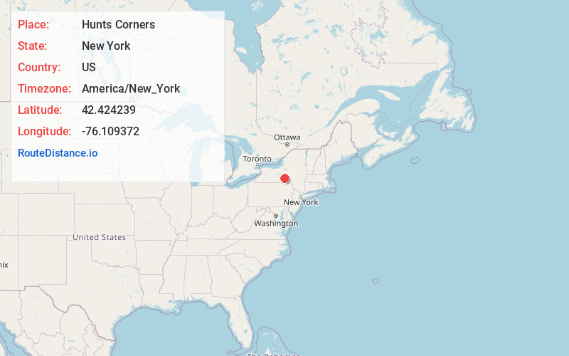 Map of Hunts Corners