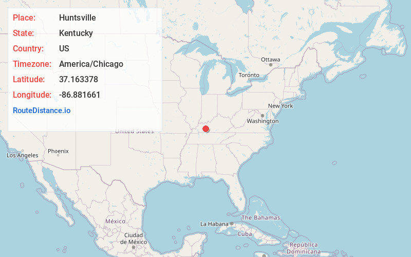 Map of Huntsville