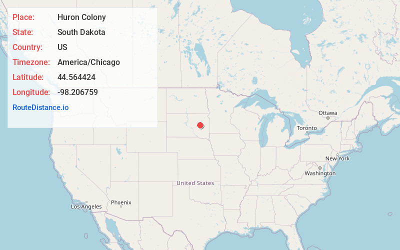 Map of Huron Colony
