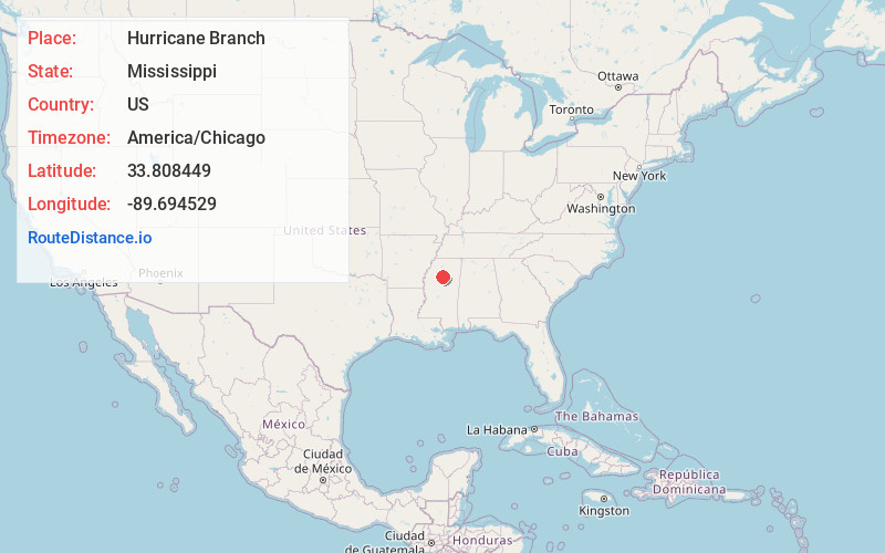 Map of Hurricane Branch