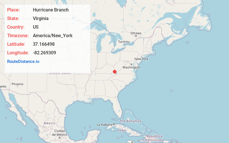 Map of Hurricane Branch