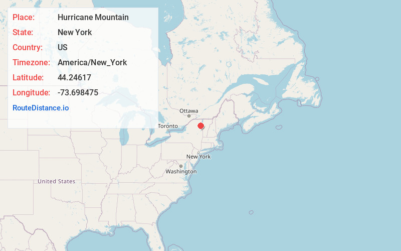 Map of Hurricane Mountain