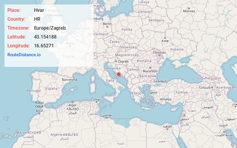 Map of Hvar