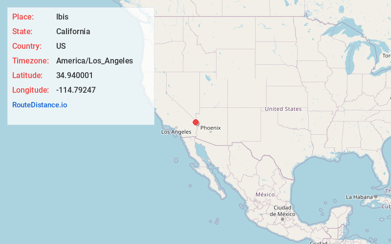 Map of Ibis
