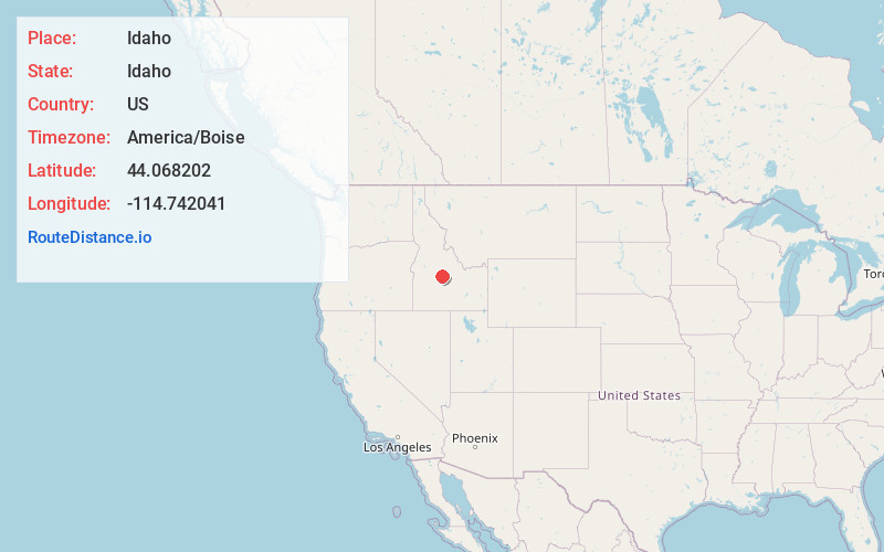 Map of Idaho