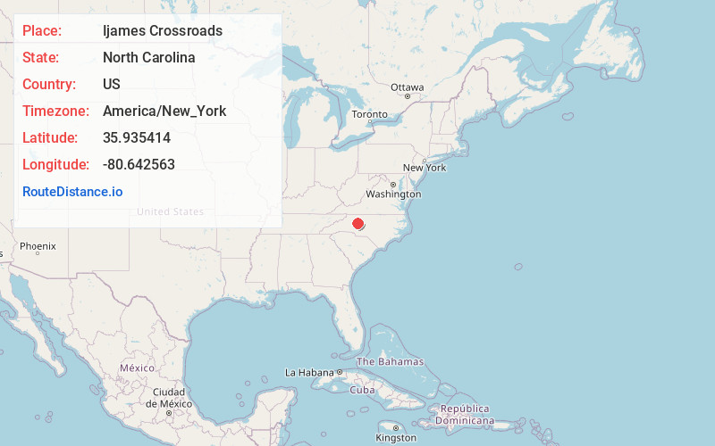 Map of Ijames Crossroads