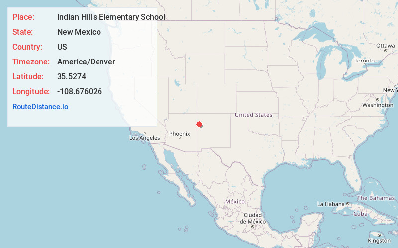 Map of Indian Hills Elementary School