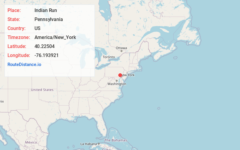 Map of Indian Run