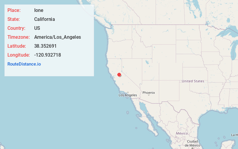 Map of Ione