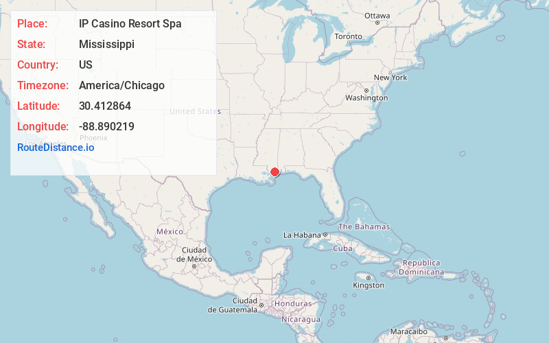 Map of IP Casino Resort Spa