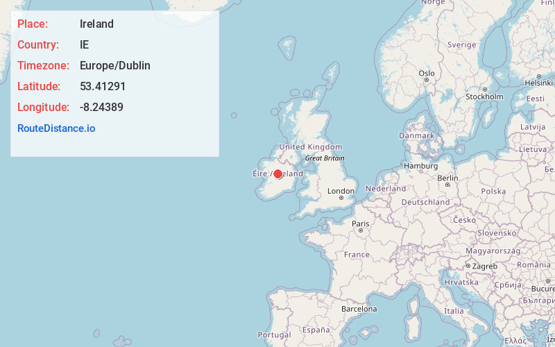Map of Ireland