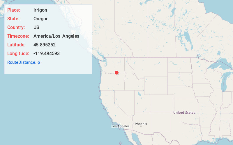 Map of Irrigon